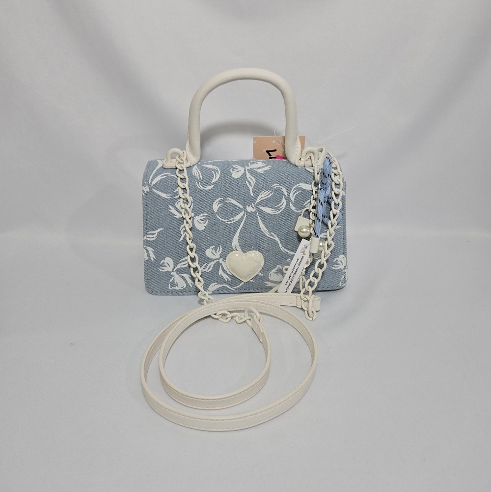 Betsey Johnson LBEVIE Denim Crossbody Purse